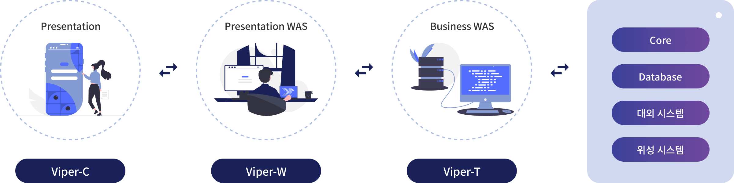 Viper-C, Viper-W, Viper-T 구성